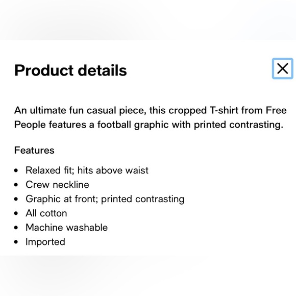 Free People White and Red Crop Top - Picture 4 of 10